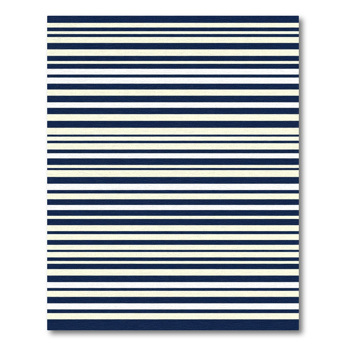 Navy Cream Horizontal Stripe Accent Rug