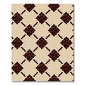 Dark Red Paisley Diamond Brocade Rug