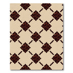 Dark Red Paisley Diamond Brocade Rug