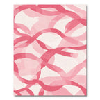 Pink Swirl Ribbon Abstract Rug