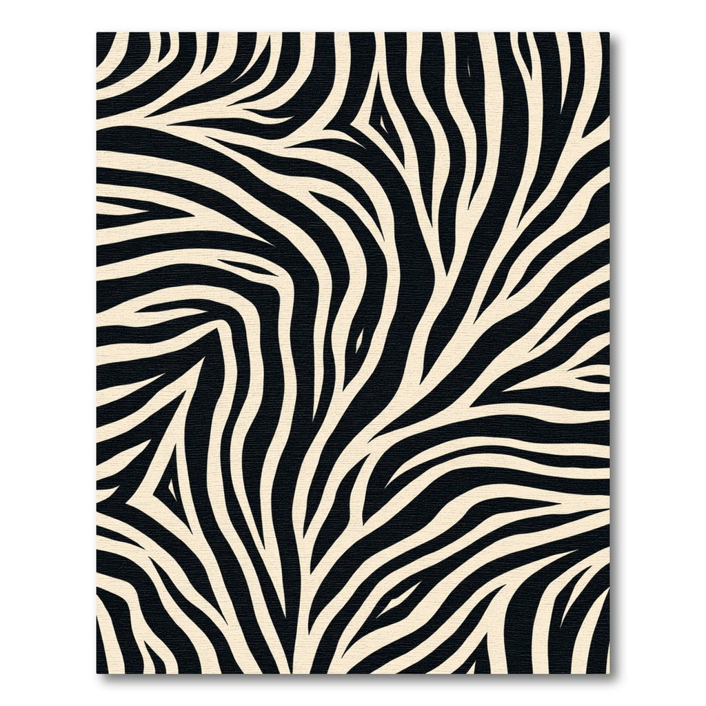 Bold Black Natural Zebra Stripes Rug