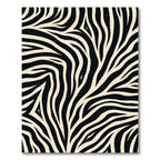 Bold Black Natural Zebra Stripes Rug
