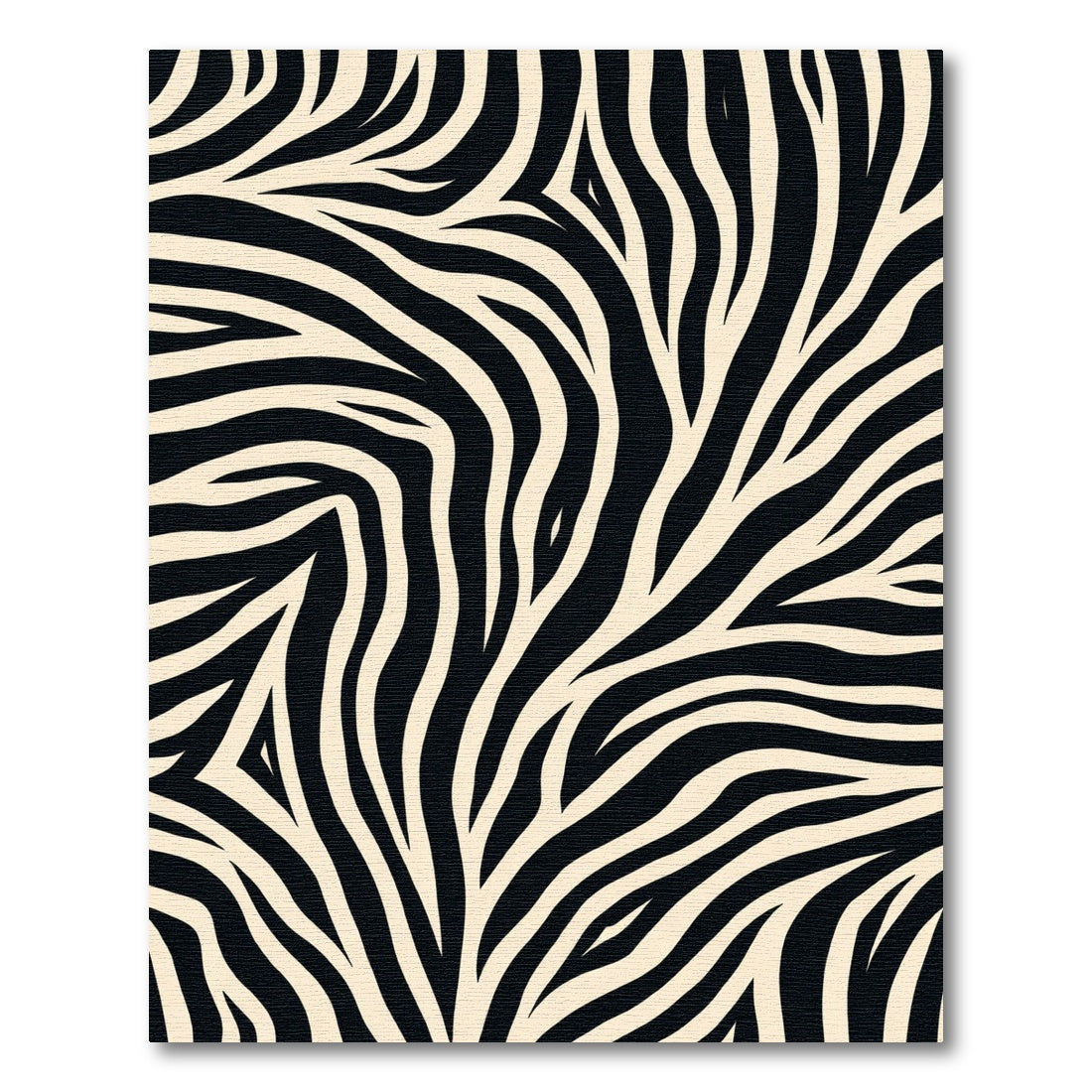 Bold Black Natural Zebra Stripes Rug
