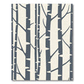 Deep Blue Birch Trees Forest Rug