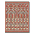 Terracotta Gray Pixelated Architectural Rug