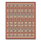 Terracotta Gray Pixelated Architectural Rug
