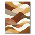 Earthy Terracotta Abstract Landscape Rug