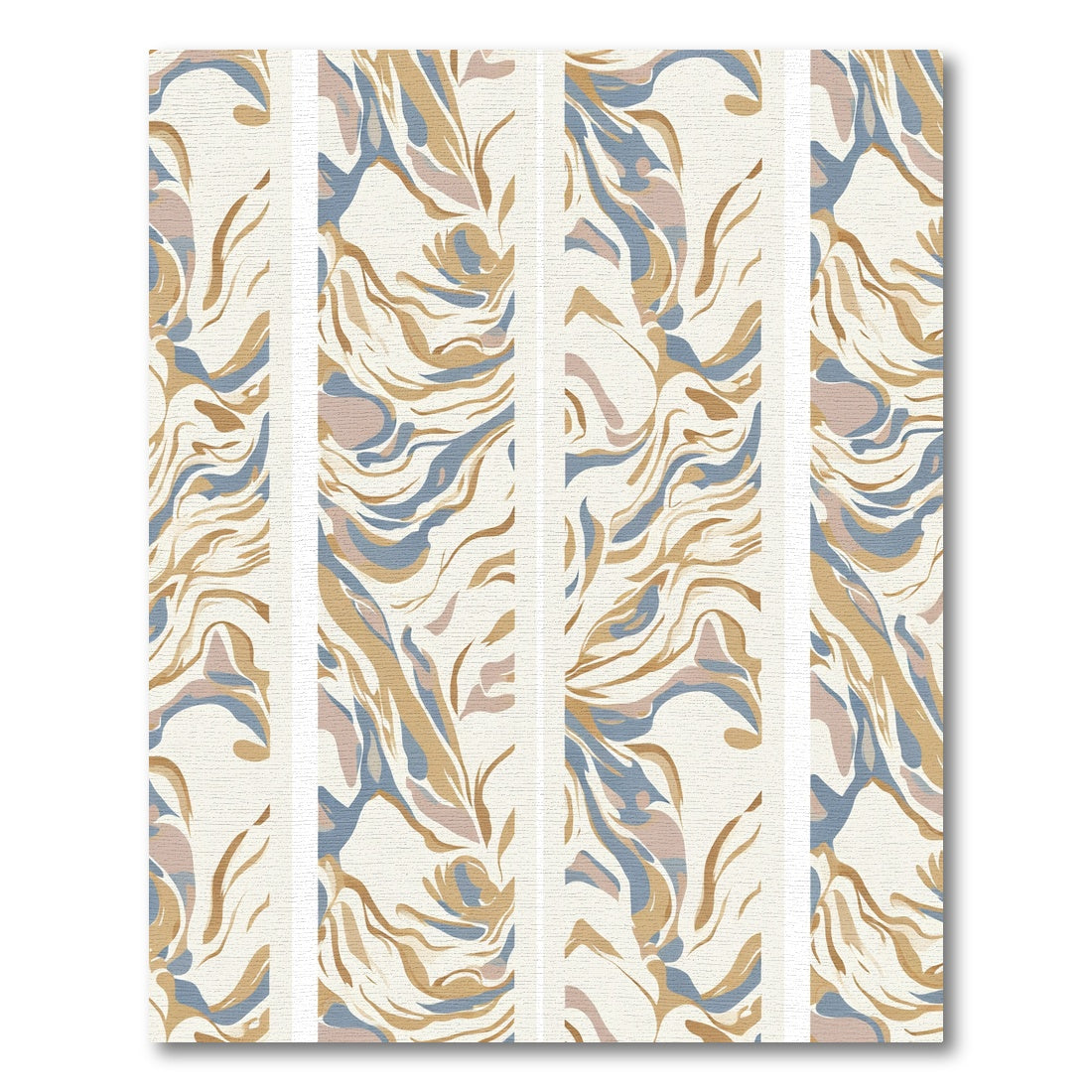 Earthy Abstract Striped Flow Rug