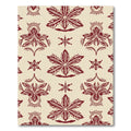 Deep Red Floral Damask Scroll Rug