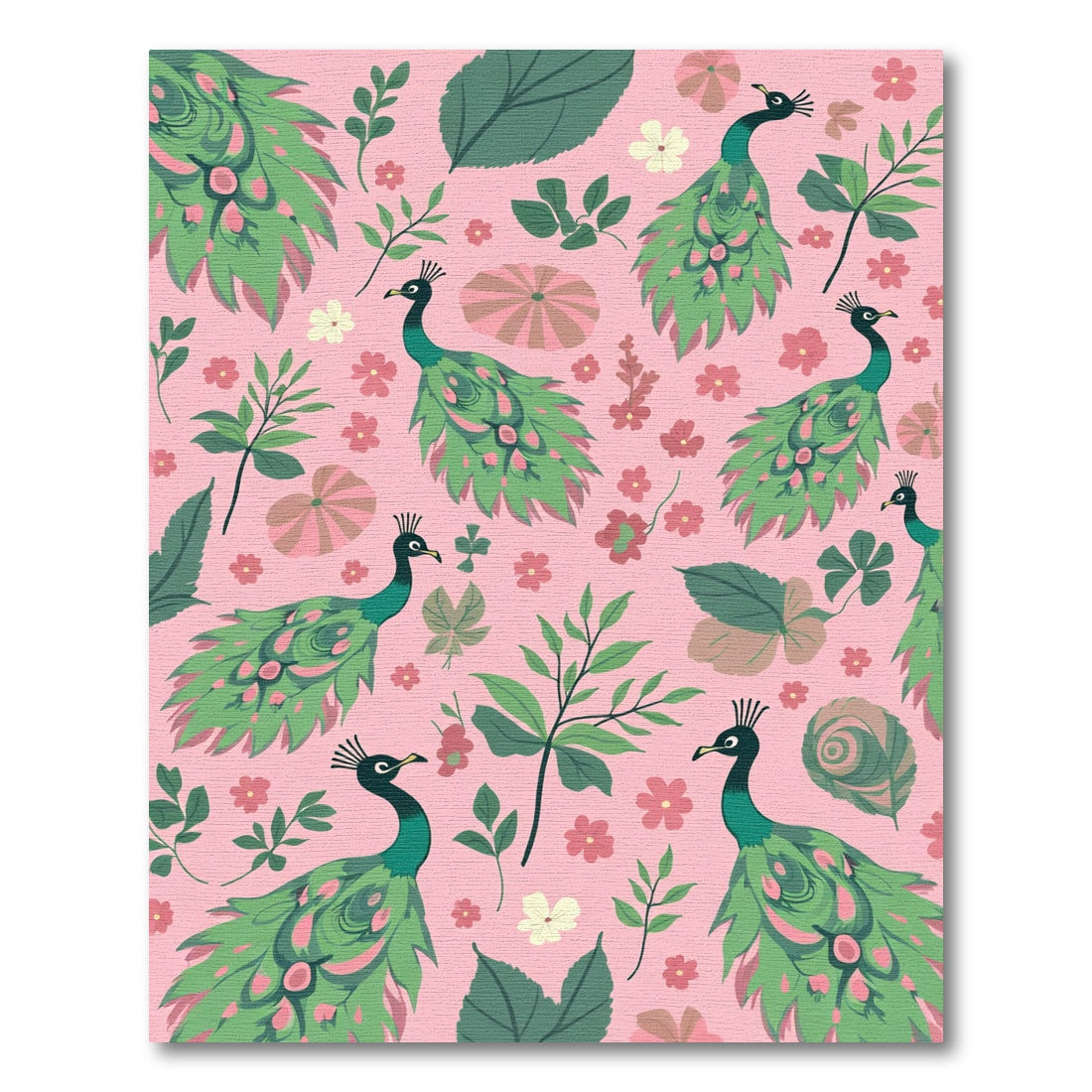 Whimsical Teal Peacock Floral Arrangement Rug