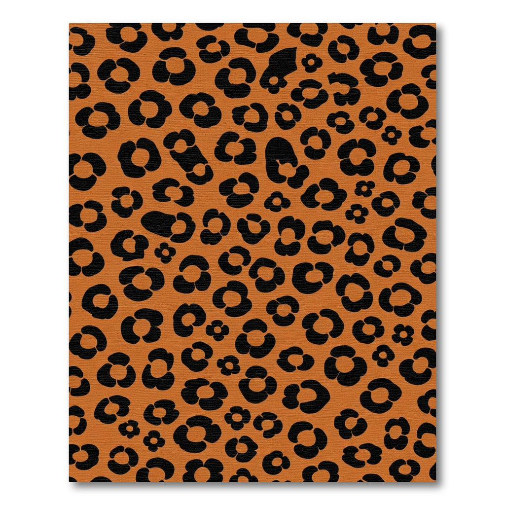 Warm Orange Leopard Spots Rug