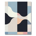 Geometric Abstraction Soft Palette Waves Rug