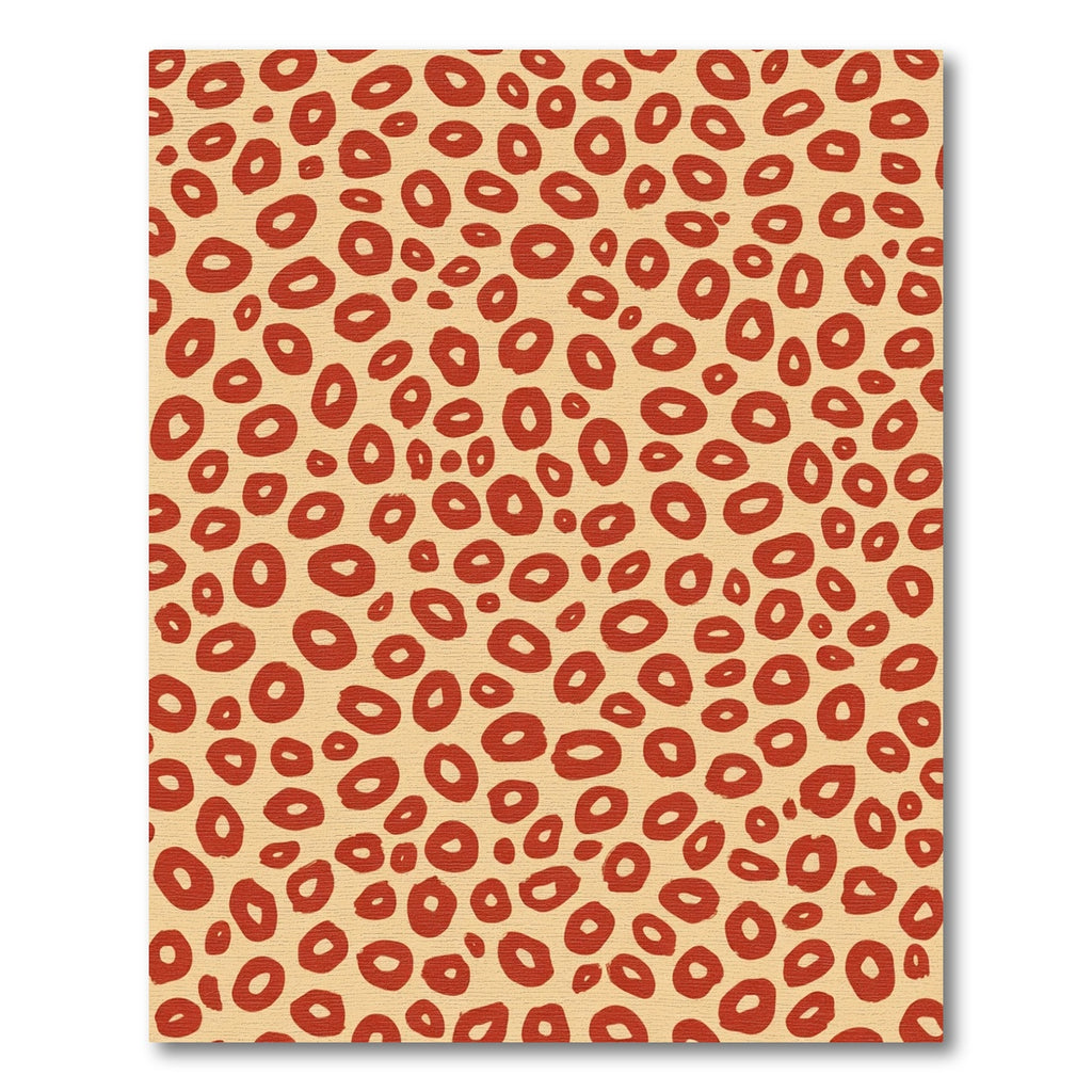 Terra Cotta Dotted Organic Shapes Rug