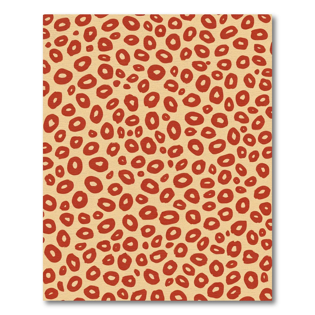 Terra Cotta Dotted Organic Shapes Rug