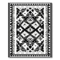 Monochrome Geometric Native American Inspired Rug