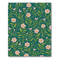 Pink Floral Woodland Bird Pattern Rug