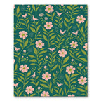 Pink Floral Woodland Bird Pattern Rug