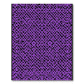 Vibrant Purple Interlocking Geometric Grid Rug