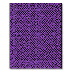 Vibrant Purple Interlocking Geometric Grid Rug
