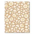 Tan and Yellow Abstract Organic Circles Rug