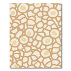 Tan and Yellow Abstract Organic Circles Rug