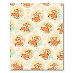 Playful Orange Cub Pattern Rug