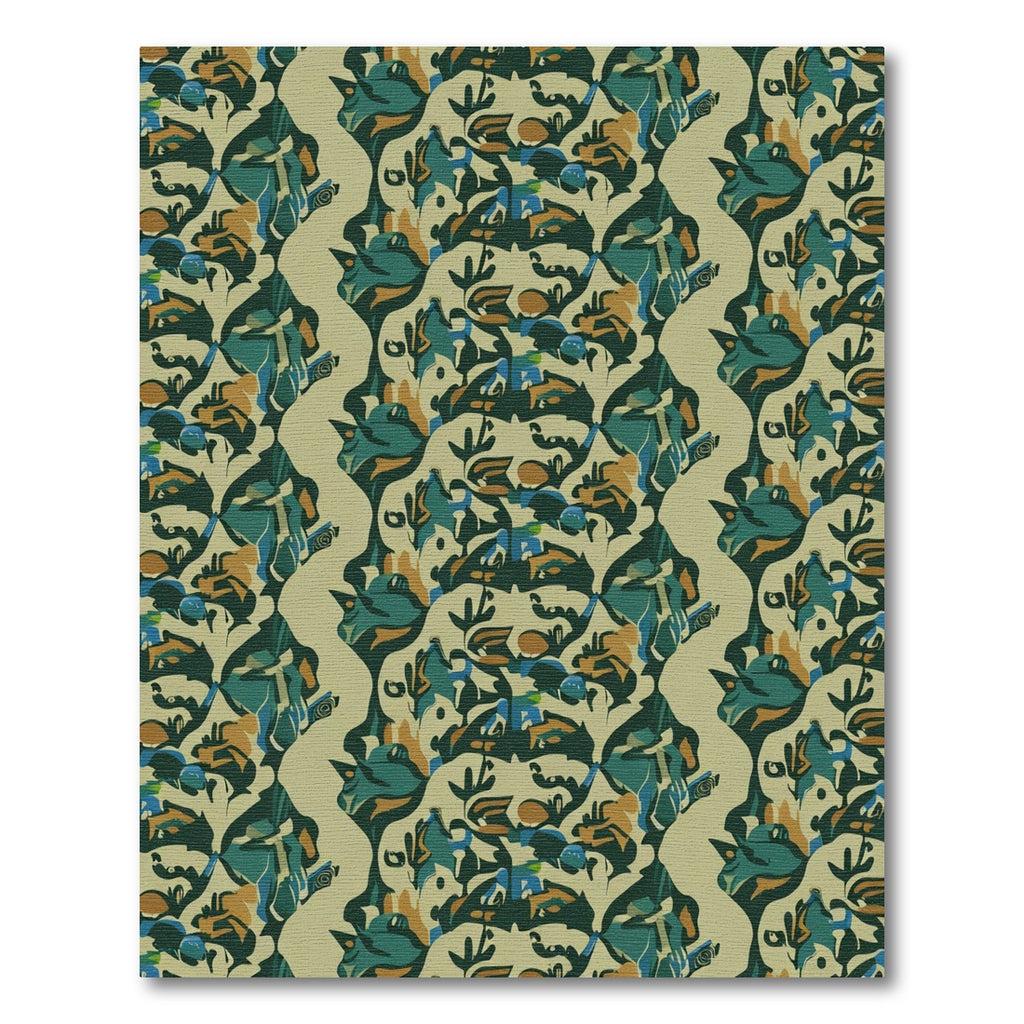 Earthy Abstract Organic Wave Rug