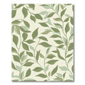 Earthy Green Leafy Vine Art Rug