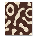 Brown Cream Organic Blob Collage Rug