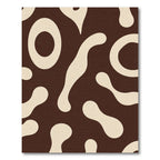 Brown Cream Organic Blob Collage Rug