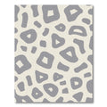 Cream Gray Organic Abstract Forms Rug