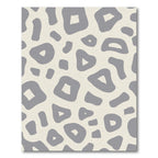 Cream Gray Organic Abstract Forms Rug