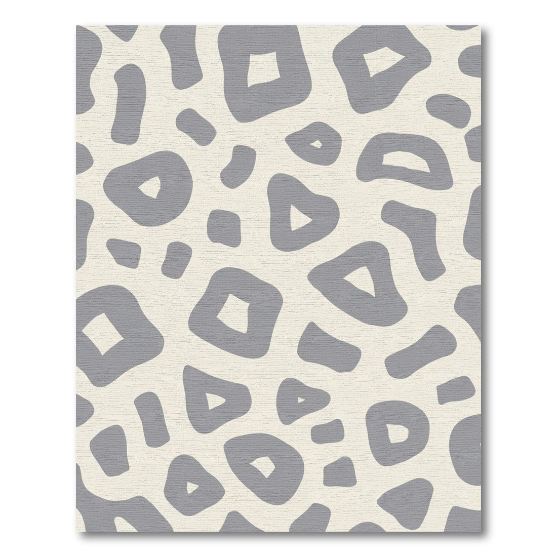 Cream Gray Organic Abstract Forms Rug