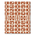Terracotta Bone Organic Grid Rug