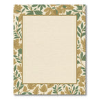 Golden Green Autumn Leaf Border Rug