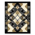 Geometric Abstract Sandstone Diamond Rug