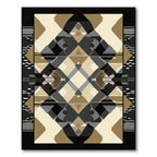 Geometric Abstract Sandstone Diamond Rug