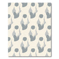 Soft Cream Blue Abstract Organic Rug