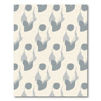Soft Cream Blue Abstract Organic Rug