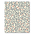 Neutral Beige Abstract Teal Dots Rug