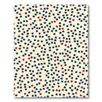 Neutral Beige Abstract Teal Dots Rug