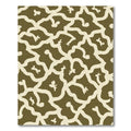 Olive Cream Vine Swirl Rug