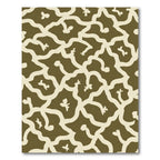 Olive Cream Vine Swirl Rug