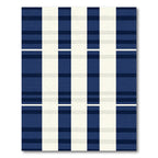 Navy Ivory Wide Stripe Buffalo Rug