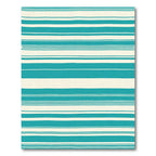 Ocean Teal Cream Stripe Rug