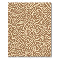 Earthy Tan Abstract Labyrinth Rug