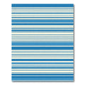 Bold Blue And Cream Stripe Rug