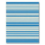 Bold Blue And Cream Stripe Rug