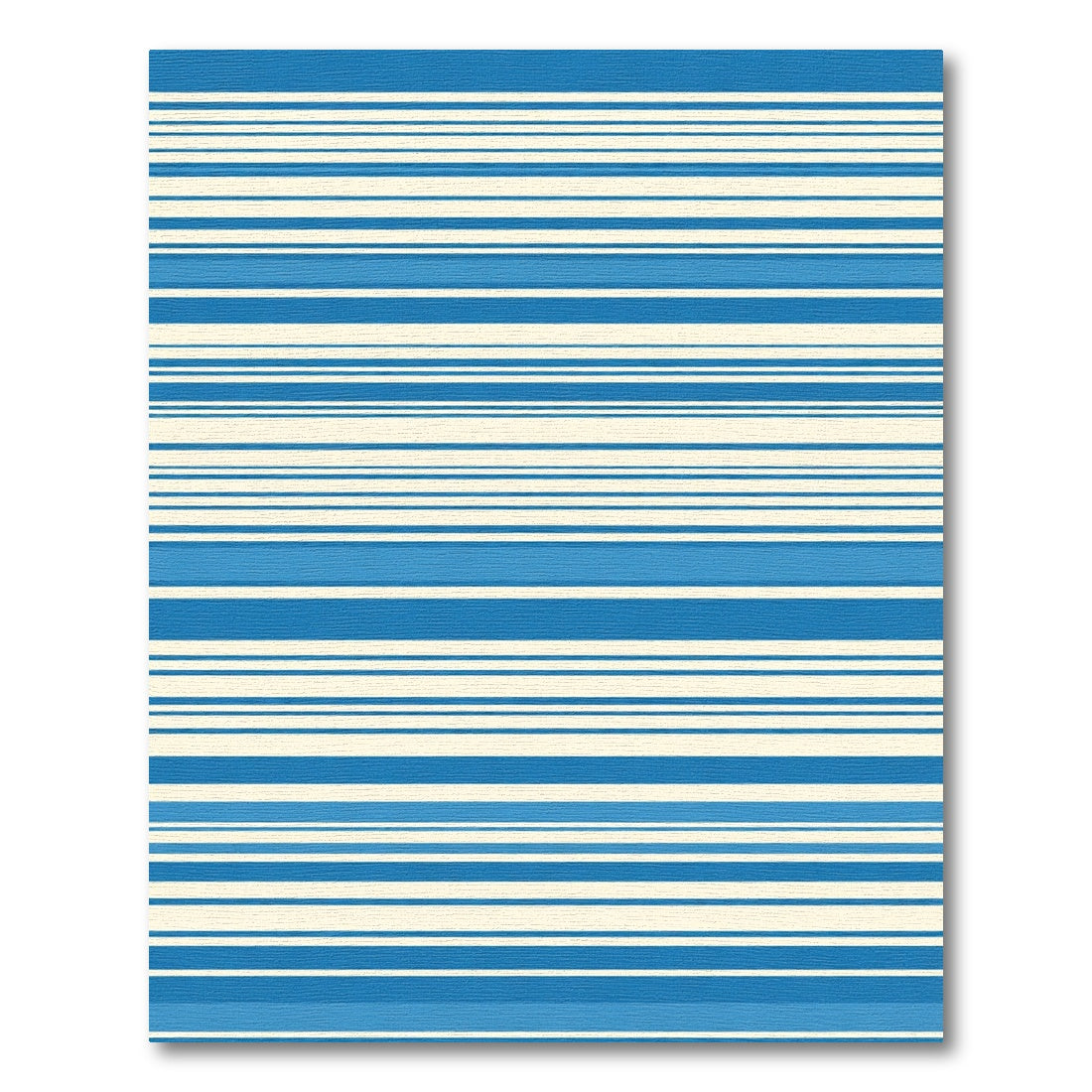 Bold Blue And Cream Stripe Rug