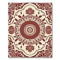 Crimson Medallion Floral Mandala Rug